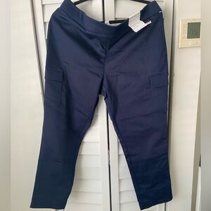 Calvin Klein Navy Blue Mid Rise Cargo Pants